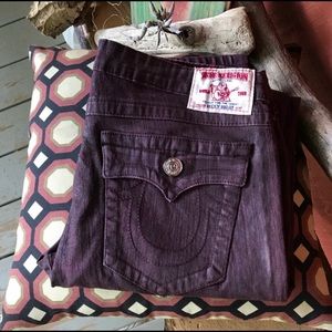 Rare purple denim True Religion Becky’s